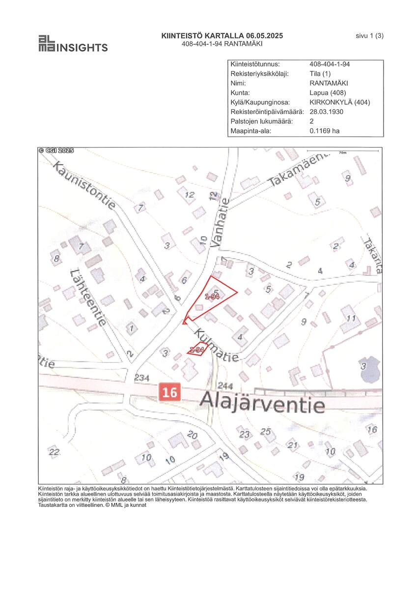 Vanhatie 5, Lapua (Ritamäki)