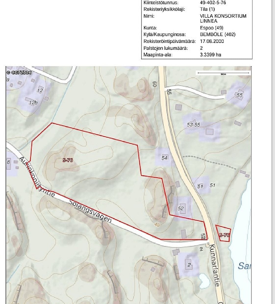 Kunnarlantie-Aurinkoniityntie-Kalmarintie, Espoo (Karhusuo)