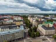 Hesperiankatu Avenue in Töölö neighborhood, Helsinki, Finland